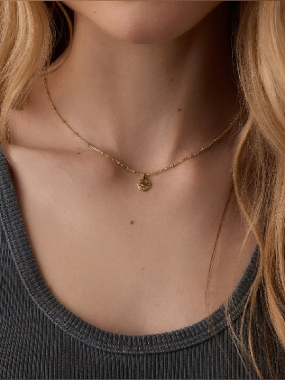 Gorjana 18K gold plated pendant shorebreak necklace